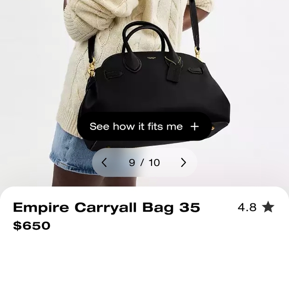 Coach Black Empire Carryall Bag - Picture 6 of 10